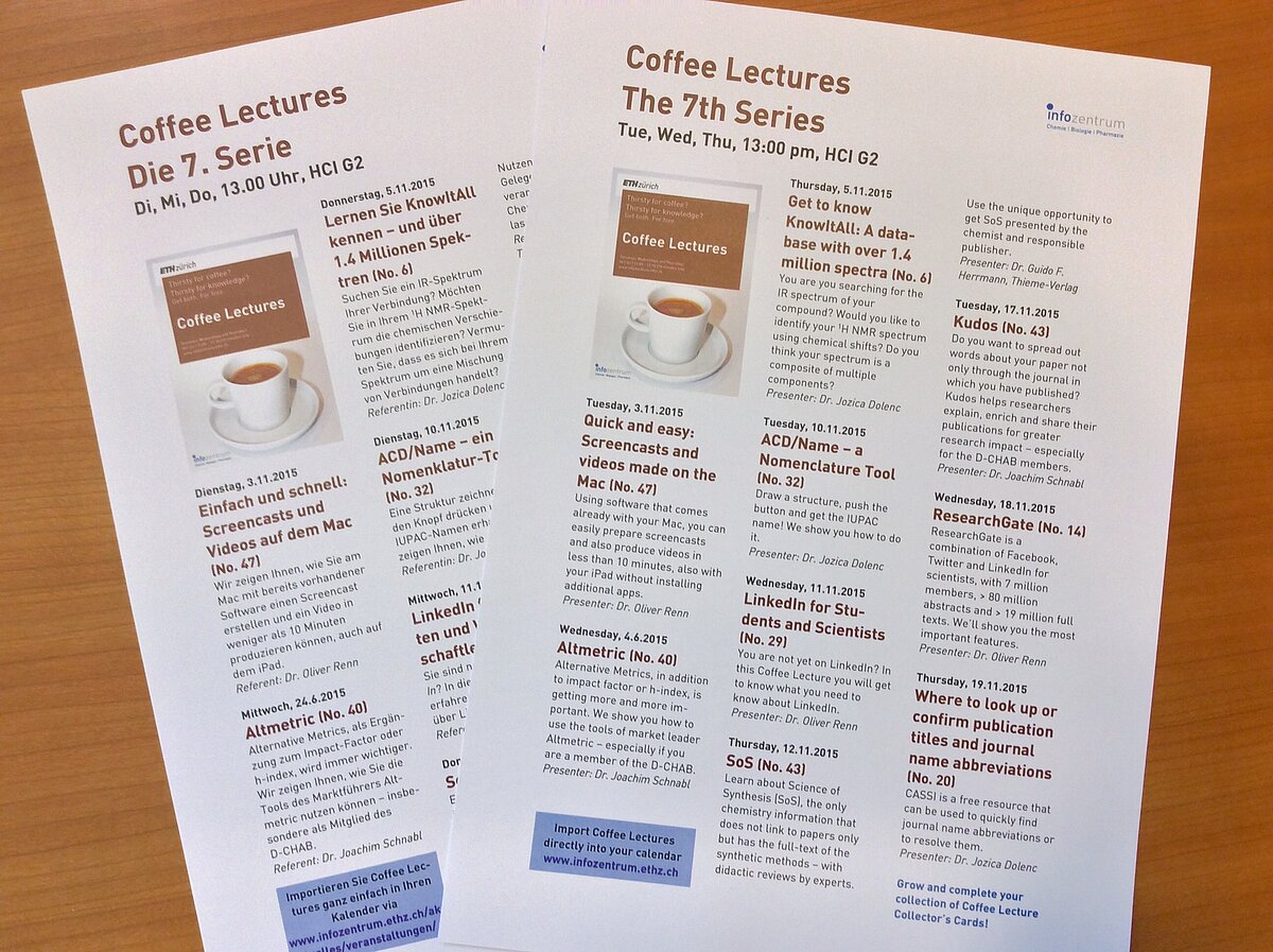 Coffee Lectures Die 7. Serie!