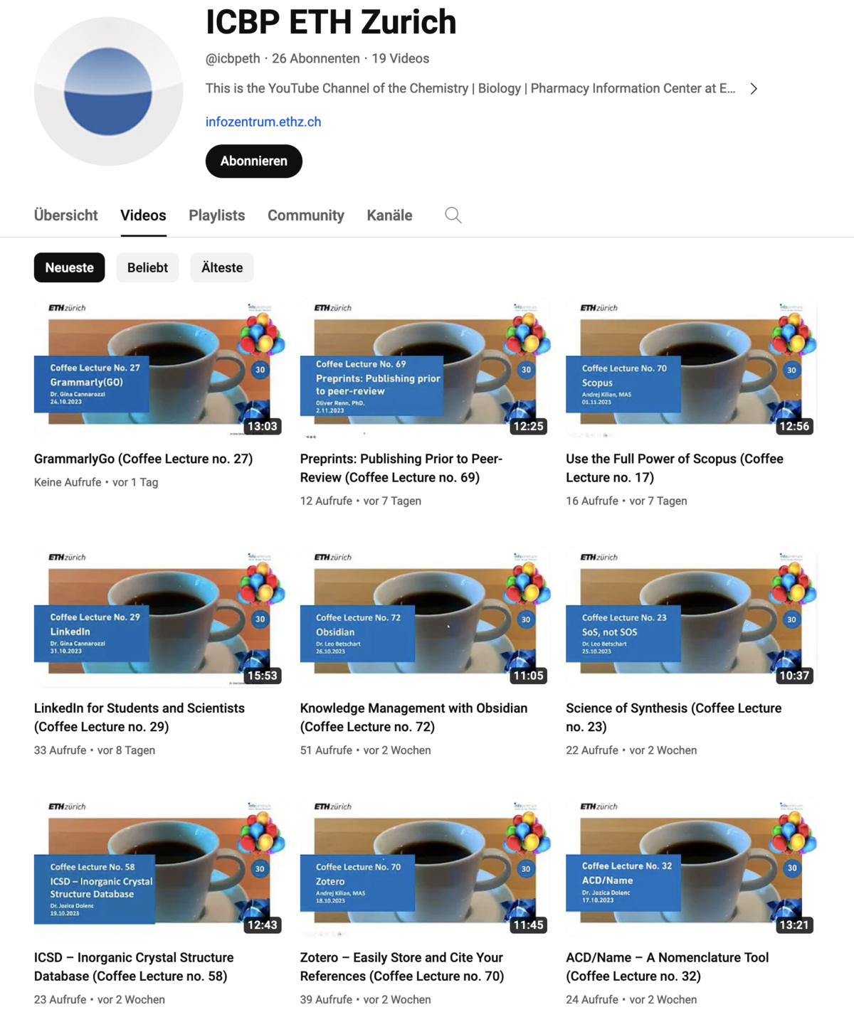 The 30th series of Coffee Lectures is now on YouTube